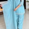 Blue Tissue Farshi Salwar Suit