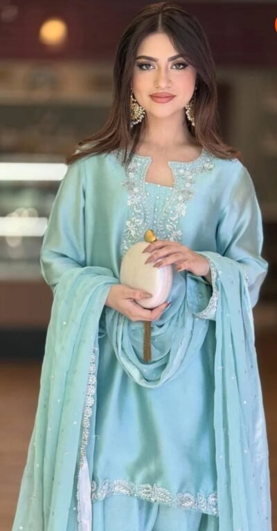 SCF0261-02 Roman Silk Bell Sleeve Farshi Salwar Suit