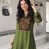 SCF0263-01 Handwork Crepe Top & Sharara Set