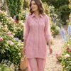 SCF0264-02 Bead Detail Viscose Organza Three-Piece Set