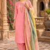 SCF0268-01 Handwork Crepe Top Set with Sequin Organza Dupatta