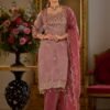 SCF0271-03 Zirraf Silk Cutwork Kurti Set