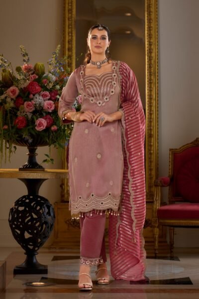 SCF0271-03 Zirraf Silk Cutwork Kurti Set