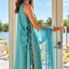 SCF0273-02 Noor-e-Aqua Handwork Organza Palazzo Set