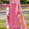 SCF0273-03 Noor-e-Aqua Handwork Organza Palazzo Set