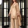 Zardozi Tissue Silk Suit with Embroidered Dupatta