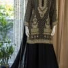 Black Chinon Embellished Sharara Set