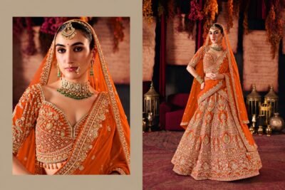 Bridal Silk Lehenga Set with Double Dupatta
