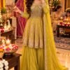 SCF0283-02 Handwork Chinon Silk Sharara Suit