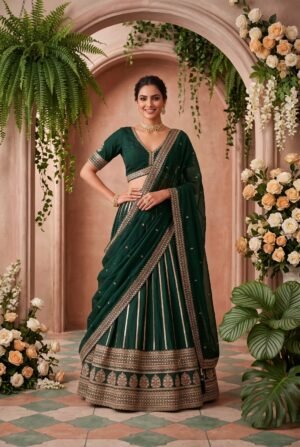 SCF0291-01 Heavy Work Silk Lehenga Choli Set