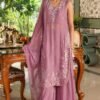 Lavender Tissue Kurta & Palazzo Set