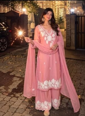 SCF0304-01 Embroidered Mul Cotton Palazzo Suit