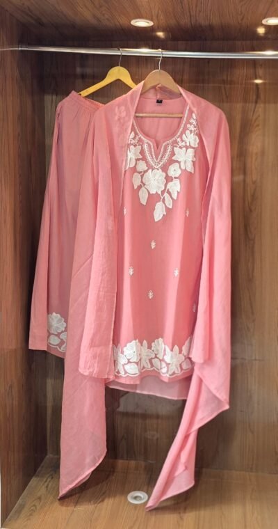 Embroidered Mul Cotton Palazzo Suit