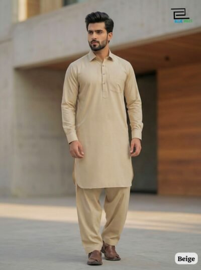 Men's Cotton Pathani Kurta Salwar Set