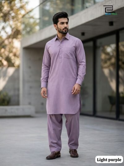 Men's Cotton Pathani Kurta Salwar Set
