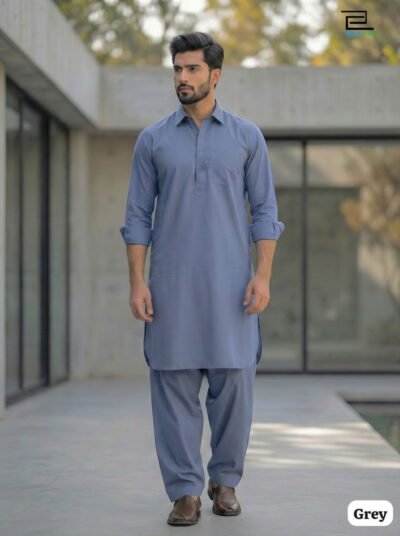 Men's Cotton Pathani Kurta Salwar Set