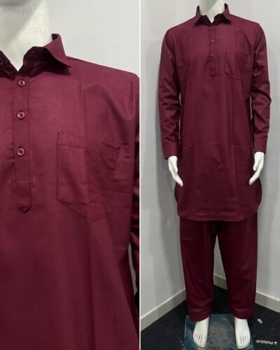 Men's Cotton Pathani Kurta Salwar Set