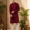 SCF0316-03 Men's Chikan Schiffli Rayon Kurta Pyjama Set