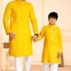 SCF0319-06-1.jpg Son's Matching Cotton Sequin Kurta Pyjama Set